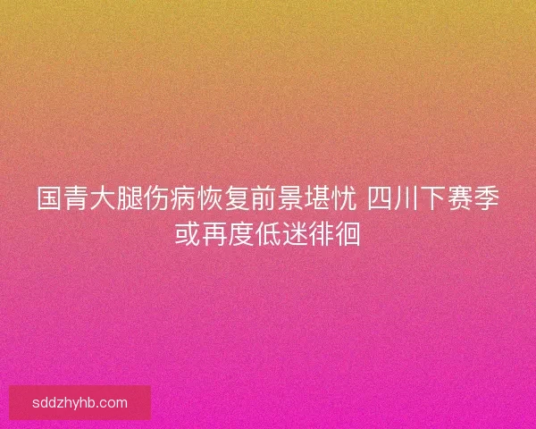 国青大腿伤病恢复前景堪忧 四川下赛季或再度低迷徘徊